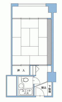 本館和室10畳バス付き間取り