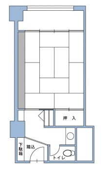 本館和室10畳バスなし間取り